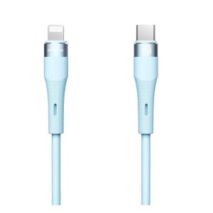 Cablu de date NILLKIN FLOWSPEED (Tip-C - fulger, 27W, încărcător rapid PD, 100cm) ALBASTRU DESCHIS