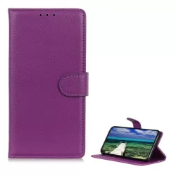   HUSĂ! - Husă în picioare, efect piele (FLIP, deschidere laterală, suport de birou, premium) PURPLE Motorola Moto G04