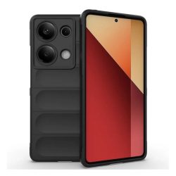   HUSĂ! - Protectie din silicon pentru telefon (rezistenta la socuri, protectie camera, 3D) NEGRU Xiaomi Poco M6 Pro LTE, Redmi Note 13 Pro 4G