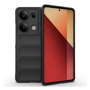 Protectie din silicon pentru telefon (rezistenta la socuri, protectie camera, 3D) NEGRU Xiaomi Poco M6 Pro LTE, Redmi Note 13 Pro 4G