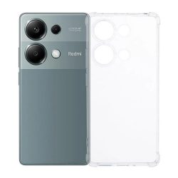   HUSĂ! - Protector de telefon din silicon (rezistenta la impact, colt cu perna de aer) TRANSPARENT Xiaomi Poco M6 Pro LTE, Redmi Note 13 Pro 4G