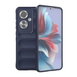   HUSĂ! - Protectie din silicon pentru telefon (rezistenta la socuri, protectie camera, 3D) ALBASTRU INCHIS Oppo Reno11 F 5G