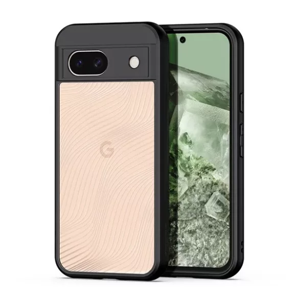 HUSĂ! - Protectie telefon DUX DUCIS AIMO din plastic (rezistenta la impact, cadru silicon, protectie camera, mat, val) NEGRU Google Pixel 8a