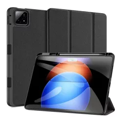   Husa DUX DUCIS DOMO in picioare, efect piele (FLIP activ, deschidere laterala, TRIFOLD, suport birou, suport creion) NEGRU Xiaomi Pad 6S Pro