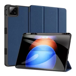   Husa DUX DUCIS DOMO in picioare, efect piele (FLIP activ, deschidere laterala, TRIFOLD, suport birou, suport creion) ALBASTRU INCHIS Xiaomi Pad 6S Pro