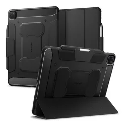   Carcasă SPIGEN RUGGED ARMOR PRO în picioare (FLIP activ, rezistență la șocuri, TRIFOLD, suport de birou, suport pentru creion) NEGRU Apple IPAD Pro 13 (2024)