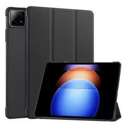   Carcasa in picioare, efect piele (FLIP activ, deschidere laterala, TRIFOLD, suport de masa) NEGRU Xiaomi Pad 6S Pro