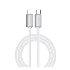 Cablu de date DEVIA EXTREME (Tip-C - Type-C, 60W, încărcător rapid PD, 150cm, anti-rupere) ALB