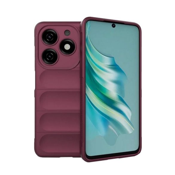 Protectie din silicon pentru telefon (rezistenta la impact, protectie camera, 3D) BURGUNDY Tecno Spark 20