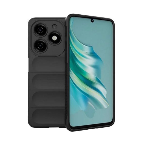 Protectie din silicon pentru telefon (rezistenta la socuri, protectie camera, 3D) NEGRU Tecno Spark 20