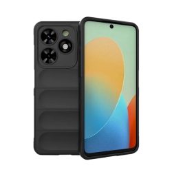   HUSĂ! - Protectie din silicon pentru telefon (rezistenta la socuri, protectie camera, 3D) NEGRU Tecno Spark 20C