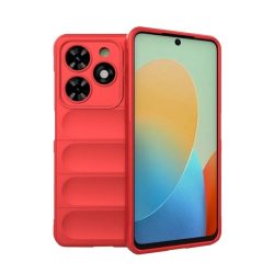   HUSĂ! - Protectie din silicon pentru telefon (rezistenta la socuri, protectie camera, 3D) RED Tecno Spark 20C