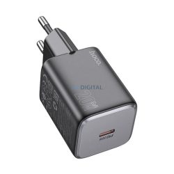   Încărcător de rețea HOCO SPINNER cu priză Type-C (20W, încărcător rapid PD 3.0) NEGRU