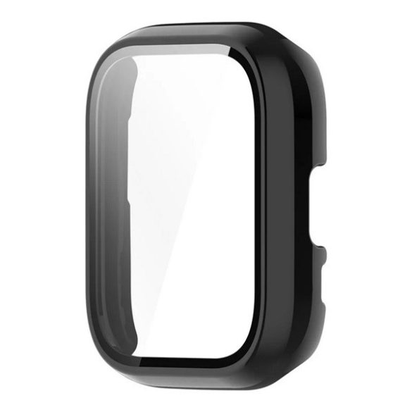 Rama din plastic (BUMPER, rezistenta la impact + sticla protectoare ecran) NEGRU Amazfit Active