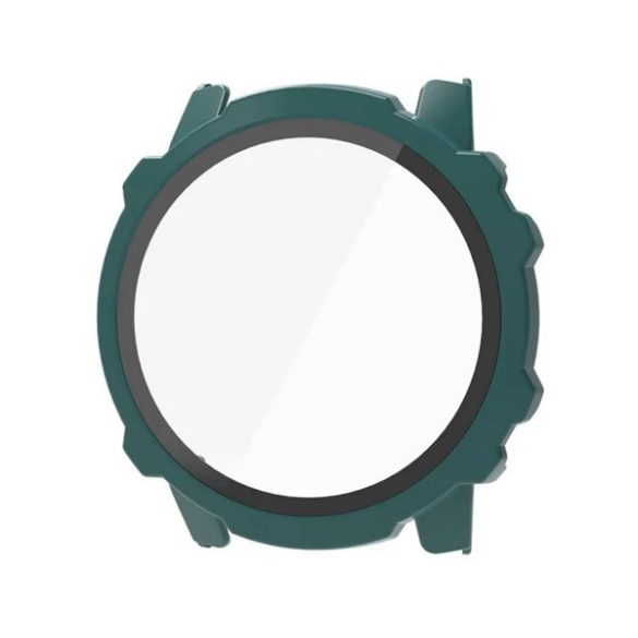 Rama din plastic (BUMPER, rezistenta la impact + sticla de protectie ecran) VERDE INCHIS Amazfit Falcon
