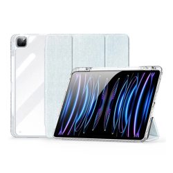   DUX DUCIS UNID husă în picioare, efect textil (FLIP activ, deschidere laterală, TRIFOLD, suport birou, suport creion) ALBASTRU DESCHIS Apple IPAD Pro 13 (2024)
