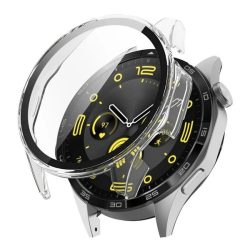   Cadru din plastic (BUMPER, rezistenta la impact + sticla protectoare ecran) TRANSPARENT Huawei Watch GT 4 46mm