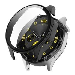   Cadru din plastic (BUMPER, rezistenta la impact + sticla protectoare ecran) NEGRU Huawei Watch GT 4 46mm