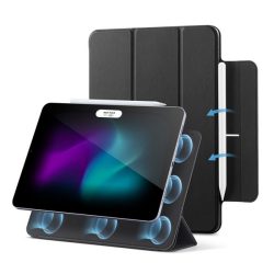   Husă ESR REBOUND MAGNET în picioare, efect piele (FLIP activ, magnetic, TRIFOLD, suport desktop, suport creion) NEGRU Apple IPAD Air 13 (2024), IPAD Pro 12.9 (2022), IPAD Pro 12.9 (2021)