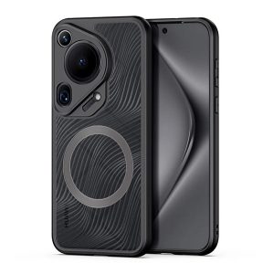 HUSĂ! - Protectie telefon DUX DUCIS AIMO din plastic (rezistenta la impact, cadru silicon, protectie camera, MagSafe, wave) NEGRU Huawei Pura 70 Ultra