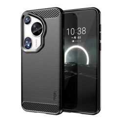   HUSĂ! - Protector de telefon din silicon MOFI (rezistenta la impact, colt cu perna de aer, periat, model carbon) NEGRU Huawei Pura 70 Ultra