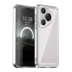   HUSĂ! - Protectie din plastic pentru telefon (cadru silicon, rezistenta la impact, spate transparent) TRANSPARENT Huawei Pura 70