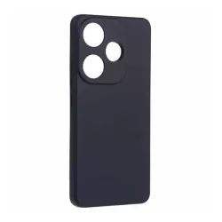   HUSĂ! - Protector de telefon din silicon (mat, microfibră de pluș interior anti-zgârieturi, premium) NEGRU Xiaomi Poco F6