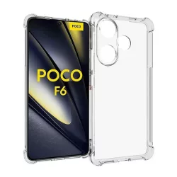   HUSĂ! - Protector de telefon din silicon (rezistenta la impact, colt cu perna de aer) TRANSPARENT Xiaomi Poco F6