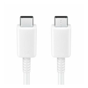 Proiectat pentru cablu de date SAMSUNG (Tip-C - Tip-C, 5A, încărcător rapid, 100cm) ALB