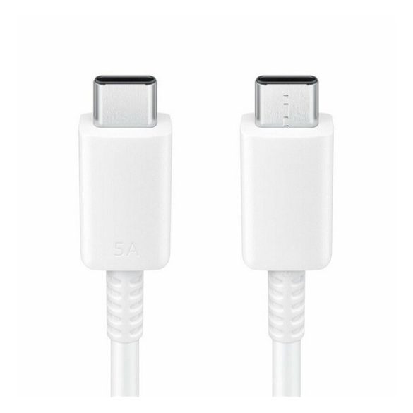 Proiectat pentru cablu de date SAMSUNG (Tip-C - Tip-C, 5A, încărcător rapid, 100cm) ALB