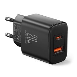   JOYROOM TCF05 încărcător de rețea USB+priză de tip C (20W, încărcător rapid PD 3.0) NEGRU