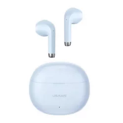   Căști bluetooth USAMS RHYMBO STEREO (v5.3, TWS, filtru de zgomot + carcasă de încărcare) ALBASTRU DESCHIS