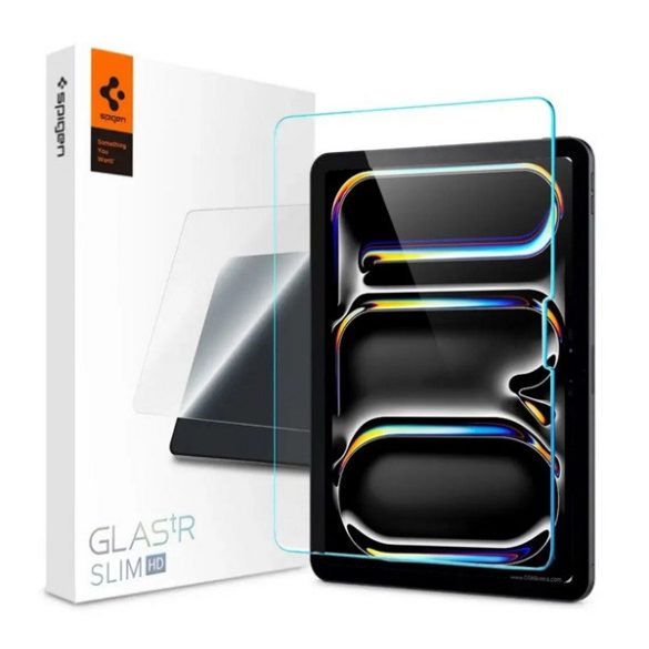 SPIGEN TR SLIM HD de sticlă de protecție pentru ecran (2.5D, compatibil cu carcasă, ultra-subțire, 0.2mm, 9H) TRANSPARENT Apple IPAD Pro 11 (2024)