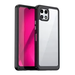   HUSĂ! - Protectie din silicon pentru telefon (rezistenta la impact, spate transparent) BLACK T Phone 2 5G