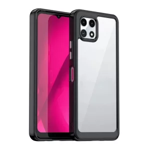HUSĂ! - Protectie din silicon pentru telefon (rezistenta la impact, spate transparent) BLACK T Phone 2 5G