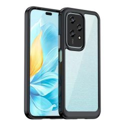   HUSĂ! - Protectie de telefon din silicon (rezistenta la impact, spate transparent) NEGRU Honor 200 Lite