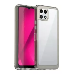   HUSĂ! - Protectie de telefon din silicon (rezistenta la impact, spate transparent) LIGHT GREY T Phone 2 5G