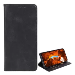   HUSĂ! - Husă în picioare, efect piele (FLIP, deschidere laterală, suport de birou, model piele uzată, premium) BLACK T Phone 2 Pro 5G