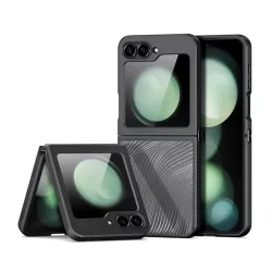   HUSĂ! - Protectie telefon DUX DUCIS AIMO din plastic (rezistenta la impact, cadru silicon, protectie camera, mat, val) NEGRU Samsung Galaxy Z Flip6 5G (SM-F741)