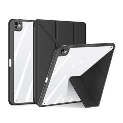   Husa DUX DUCIS MAGI ORIGAMI in picioare, efect piele (FLIP activ, deschidere laterala, TRIFOLD, suport birou, suport creion) NEGRU Apple IPAD Pro 13 (2024)