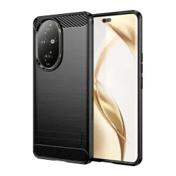   HUSĂ! - Protector de telefon din silicon MOFI (rezistenta la impact, colt cu perna de aer, periat, model carbon) NEGRU Honor 200 Pro