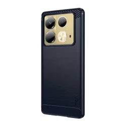   HUSĂ! - Protector de telefon din silicon MOFI (rezistenta la impact, colt cu perna de aer, periat, model carbon) ALBASTRU INCHIS Infinix Note 40 (X6853)