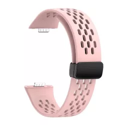   Curea de schimb (dimensiune personalizată, silicon, perforată, respirabilă) ROZ Huawei Watch Fit 3