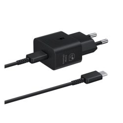   Încărcător SAMSUNG priză tip C (25W, GaN, încărcător rapid PD + cablu tip C) NEGRU