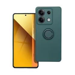   HUSĂ! - Protector de telefon din silicon (inel de fixare, interior din microfibra de pluș, magnetic, protector pentru cameră) VERDE ÎNCHIS Xiaomi Redmi Note 13 5G