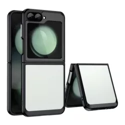   HUSĂ! - Protectie din silicon pentru telefon (rezistenta la impact, spate transparent) NEGRU Samsung Galaxy Z Flip6 5G (SM-F741)