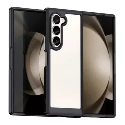   HUSĂ! - Protectie din silicon pentru telefon (rezistenta la impact, spate transparent) NEGRU Samsung Galaxy Z Fold6 5G (SM-F956)