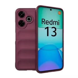   HUSĂ! - Protectie din silicon pentru telefon (rezistenta la socuri, protectie camera, 3D) BURGUNDY Xiaomi Redmi 13