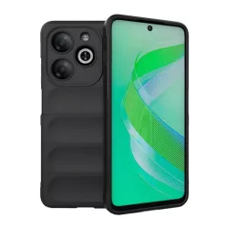   HUSĂ! - Protectie din silicon pentru telefon (rezistenta la socuri, protectie pentru camera, 3D) NEGRU Infinix Smart 8 (X6525)