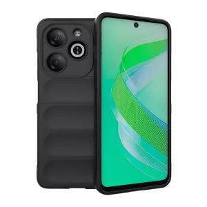 HUSĂ! - Protectie din silicon pentru telefon (rezistenta la socuri, protectie pentru camera, 3D) NEGRU Infinix Smart 8 (X6525)